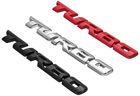 JenNiFer Turbo 3D Metal Car Sticker Tailgate Body - Red
