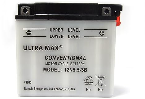 Yamaha YZF-R 125 EFI 2008 12N5.5-3B Replacement Ultramax Motorcycle Battery