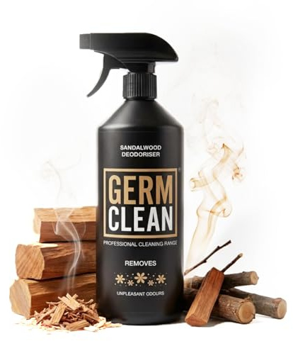 Germ Clean Sandalwood Room Spray 500ml | Long-Lasting Fabric Freshener & Odour Eliminator Spray | Air Freshener for Home, Carpets, Upholstery & Cars | Made in UK