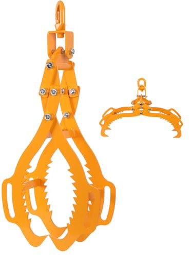 CDZHLTG Pinza Forestal para Elevar Troncos de Hasta 720 mm, Gancho de Garra para Madera 4 Garras de Sujeción para Pinzas de Registro, Fuerza de Tracción 1500 kg/3300 lbs