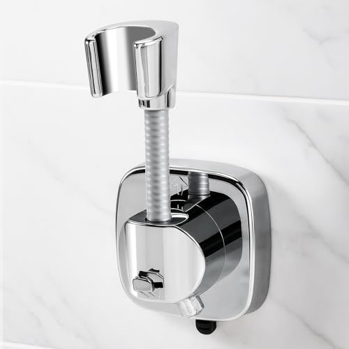 YUFFQOPC Duschkopfhalterung ohne Bohren, Duschkopfhalterung mit extra starkem Klebepad,Verstellbare Handbrause Halterung, Duschhalterung ohne Bohren Brausehalter