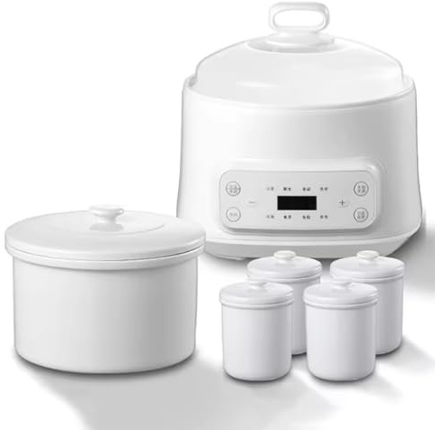 Pentola elettrica con rivestimento in ceramica, timer 24 ore, 8 funzioni per stufato, ramen, pasta, zuppe