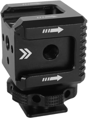 Alide Cold Shoe Mount Adapter with Hexagon Wrench, Triple Cold Shoe Mount Camera Extension Bracket Attachment Compatible with DSLR/SLR Accessories