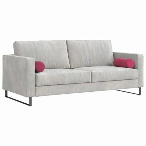 vidaXL Cuscini a Rullo 2 PCS Rosso Vino Ø 15 x 40 cm Tessuto in Cords, Cuscini cilindrici per Il Salotto, federe Removibili, Decorazione Comfy, Cuscini Eleganti