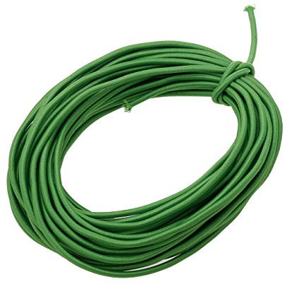 Usew - Cordoncino elastico rotondo elasticizzato da 3 mm, lunghezza 3 mm, colore: Verde