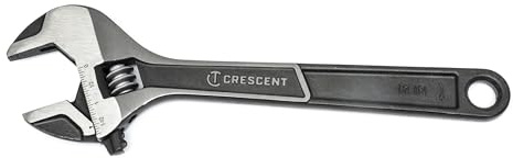 Crescent ATWJ212VS Rollgabelschlüssel mit Breitem Kiefer, Schwarzes Phosphat-Finish (305 mm/12 Zoll)