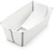 Stokke Flexi Bath (Bianco) con Supporto per neonati - Durevole e Facile da conservare - Comodo da usare a casa o in viaggio - Ideale per neonati fino ai 48 mesi