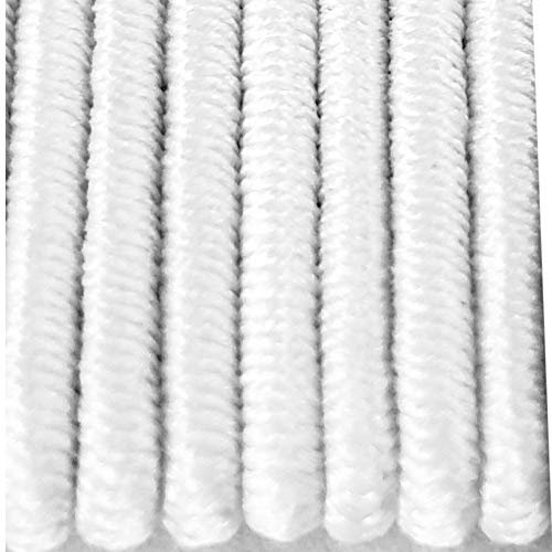 Pro Home Goma elástica – Ø 2 mm, longitud: 200 cm, (10 unidades), color blanco, goma redonda para manualidades y costura
