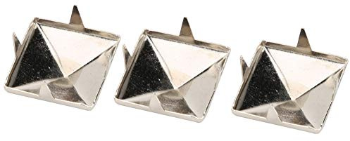 100 Stück Square Spike Studs, 10 MM-15 mm DIY Leathercraft Spike Rivets Square Spike Studs Nieten Tasche Lederbekleidung Schuhe Niete (Silber 10 mm)