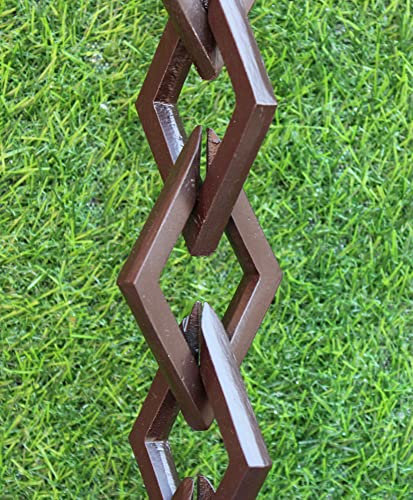 Diamond Links Regenkette (Bronze-Pulverbeschichtung) mit Montageset (4,6 m)