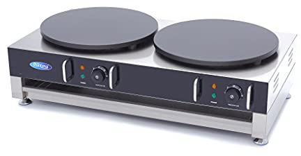 Maxima Gastro Crepes Maker - Doppelte Crepes - 2 x 40 cm - inkl. Teigverteiler