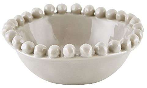 Santa Barbara Design Studio Table Sugar Beaded Ceramic Bowl, Small, Grey