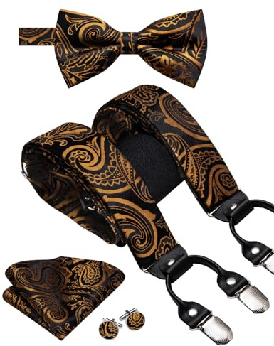 Dubulle Herren-Krawatte mit Paisely-Blumenmuster, Seidenkrawatte für Herren, gestreift, Krawatte und Einstecktuch, Set für Hochzeit, Business