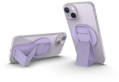 CLCKR Phone Holder & Grip for MagSafe, Adjustable Magnetic Stand & Finger Holder, Designed for iPhone 14, 13, 12 Models - Lilac