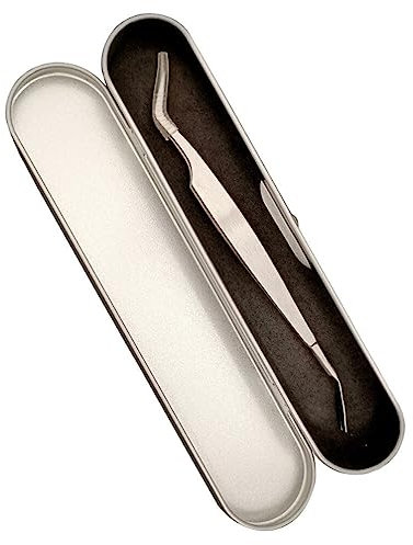 POPETPOP Edelstahl Zeckenentferner Pinzette Für Hunde Robuster Flohclip Mit Rutschfestem Griff Präzises Haustierpflege Tool Für Hundebesitzer