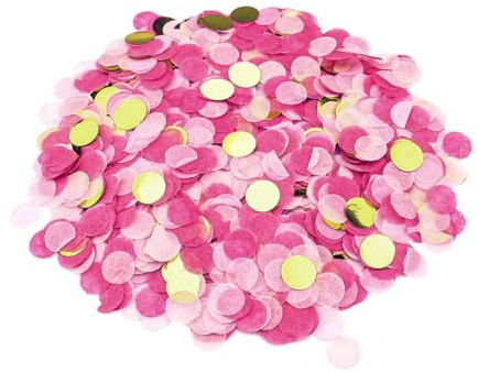 GoldRock 50g Konfetti Rosegold, Ca. 6000 Stück, Luftschlangen, Tischdeko Hochzeit, Confetti Deko, Glitzer Bunt Groß, Streudeko Geburtstag Pastell