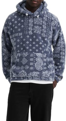 LEVIS Men's Cozy UP Hoodie Blues, Francisco Bandana VI, S