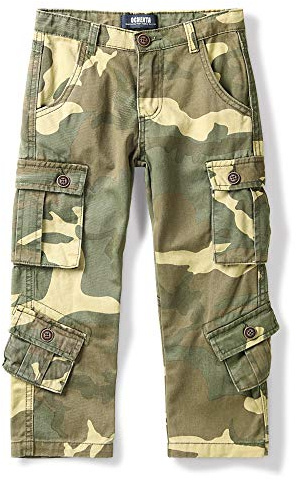 Aeslech - Pantaloni cargo da ragazzo, 8 tasche, casual, per escursioni all'aperto, 13-14 Anni