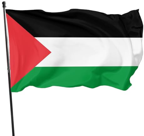 Kunoli Bandiera Palestina 150×90cm - Gran Bandiera Palestinese 3×5 Ft, Bandiera Della Palestina per I Cortili Dei Giardini, XIUARD-QZ-541