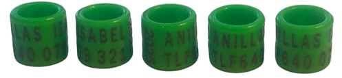 Genérico 25pcs de Anillas Personalizadas para Palomos de 8mm y 8,5mm de Plastico (8, Verde Bosque)