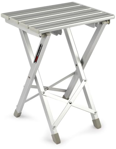 Klapptisch Camping Alu, Leichter und robuster Campingtisch, Gartentisch, Balkontisch klappbar, Falttisch für unterwegs mit Aluminiumgestell, Praktischer Begleiter für Outdoor-Aktivitäten