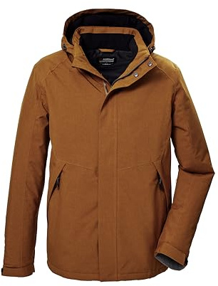 killtec Herren Funktionsjacke/Outdoorjacke mit abzippbarer Kapuze KOW 4 MN JCKT, gebranntes orange, 4XL, 41843-000