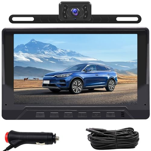 OBEST AHD 1080P Rückfahrkamera Auto-Kit, Rückfahrkamera mit 7“ Display, IP69 wasserdichte Nachtsicht-Rückfahrkamera, Einparkhilfe Rückfahrkamera Kabel für Wohnwagen LKW Wohnmobil umbauen