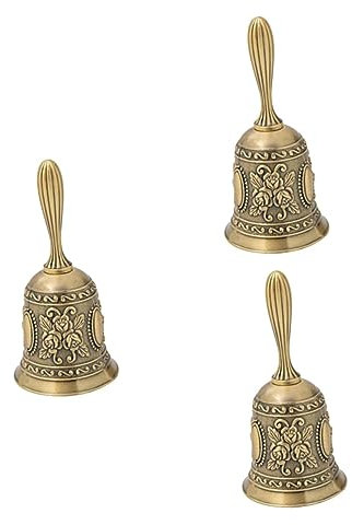 HOODANCOS 3 Campanas De Metal Para Recepción Ideales Para Restaurantes Cocinas Bares Manualidades Decoración Del Hogar Estilo Vintage.