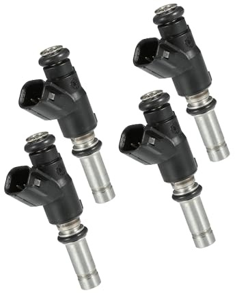 Partuto 4 Pcs Fuel Injector Compatible for OPEL for Astra H Hatchback 1.3 CDTI 05-10 1.4 1.6 1.7 CDTI 04-10, Flow Matched Plastic Black Fuel Injection Nozzle Replacement