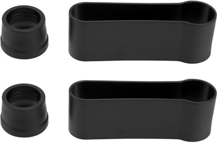 LT Easiyl 2 Sets Trekkingstock-Halter-Zubehör-Set. Passend für die Meisten Faltbaren Spazierstöcke. Kunststoffhalterung 9 X 3 cm + Gummiring. Oberes Loch 2,2 cm. Unteres Loch 2,5 cm.