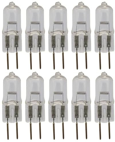 UGEFKMQ 10pcs halogène G6.35 20W 24V 50W GY6.35 Base Bi-Pin Basse Tension Perles Lampe 2700K blanc chaud dimmable 100 W