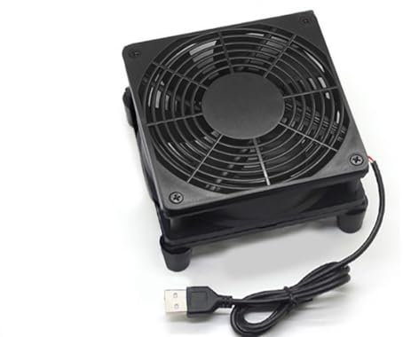 USB Lüfter 120mm 5V PC Lüfter USB ZAKVOP Doppelt USB Ventilator 3 Einstellbare Geschwindigkeiten, 120mm Gehäuselüfter mit Stoßdämpfenden Füßen,USB Computer Ventilator für PC Computer Laptop,Router (2)