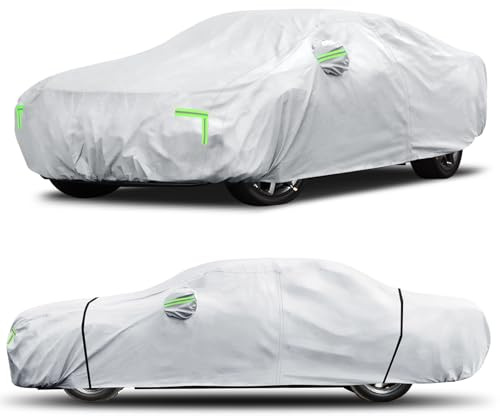 Funda de coche personalizada para Dodge Challenger 2008-2023, 6 capas, impermeable, para todo tipo de clima, cubierta exterior completa para exteriores, lluvia, sol, protección contra el viento, color
