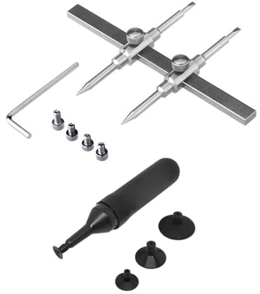 Outil de réparation d'objectif,Outil de démontage et de réparation de lentilles clé,Clé pour Objectif en Acier Inoxydable,avec Ensemble de ventouses pour Objectif,pour la réparation d'appareils Photo