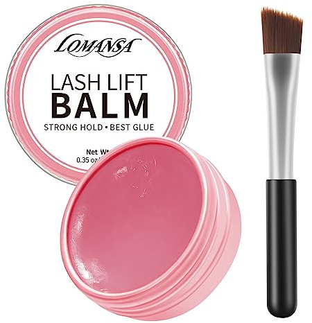 Lomansa Wimpernlifting Kleber, Lash Glue Balm, Lash Lift Glue für Wimpern Lifting und Brow Lifting, Hochviskoses, Viele Geschmacksrichtungen(Rosa Pfirsich)
