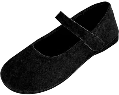 Xbemkste ballerina skor dam fe ett ord Fd små läderskor med kjol Mary Jane platta skor för kläder lacher Mun, svart, 40 EU