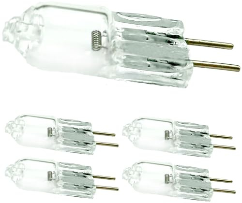 DLEDMOP 5 STÜCKE G4 Glühbirne 12V 50W Halogen 2700K Weiß Warm Dimmbare Kapsellampen Schrank Halogenleuchten Schreibtischlampen Landschaftsleuchten (50W)