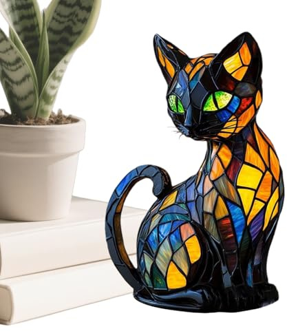 Doiyislem Tier Lampe,Katze Nachttischlampe LED Nachtlicht - Grusel Skulptur Deko Für Halloween Geburtstag,Für Büro Wohnzimmer Nachttisch Schlafzimmer Kinderzimmer Bar