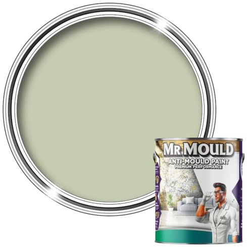 Mr Mould Anti Damp Paint | Damp Seal Prevent Build-up of Mildew | Anti Condensation | Paint for Wall and Ceiling (Sage Green, 0.5 Liters)