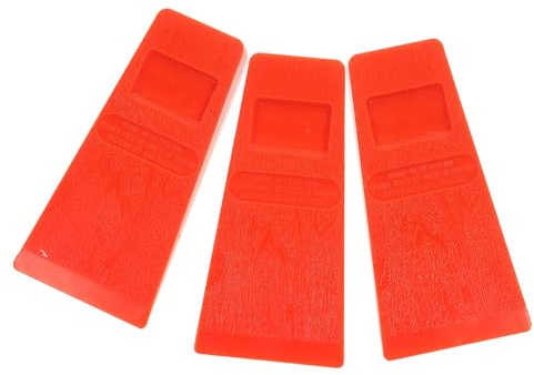 TOYZFRIENDY 3 pièces Abattage Orange Coin de Coupe Robuste et Réutilisable pour Bucheron Accessoire Abattage Résistant Aux Intempéries Stabilise et Protège Arbres