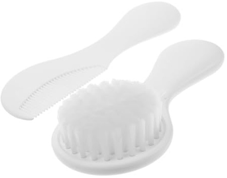 MUELODSIC 2pcs Comb Soft Brush Set for Newborns Boy Girl Hair Brush Soft Bristles Cradle Cap and Comb Essentials for Grooming