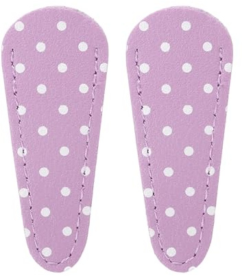 QUARKZMAN 2 Pezzi Fodero Per Forbici 6.6 X 2.5 Cm Copertura Protettiva Per Forbici Pelle PU Portatile Borsa Da Raccolta Per Strumenti Di Bellezza Per Rifinitura Sopracciglia Protezione Viola