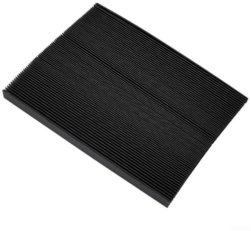 Pumixiy Copertura a soffietto antipolvere per macchina CNC, protezione flessibile a fisarmonica per utensili di fresatura, vite telescopica e guida copertura protettiva, 15 mm piegata, 1,5 m (250 mm)