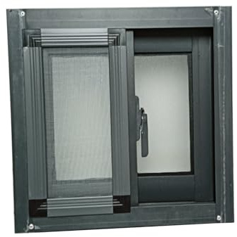 Finestra In Alluminio For Seminterrato, For La Sostituzione Delle Finestre Di Casa, Con Zanzariera, Resistente Alle Intemperie,Scorrevole Lateralmente,Case Mobili,Pollai(40x60cm/15.7x23.6in)