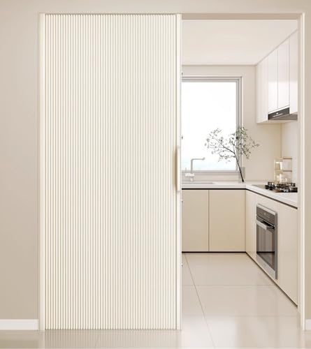 MLYAYE Porta A Soffietto Porte A Libro Porta Scorrevole a Fisarmonica di Dimensioni Personalizzabili, divisorio Flessibile Portatile Multi-Anta con Chiusura Magnetica per Negozi/balconi(80x210cm)