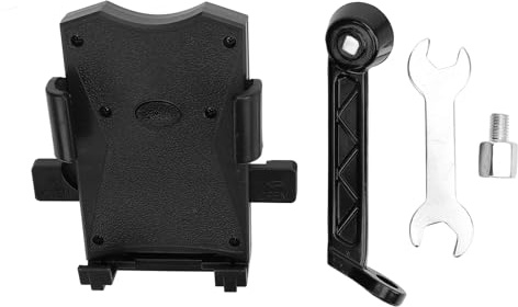 Hulex Supplies Motorcycle Phone Mount for Rearview Mirror, Alloy Shockproof 360 Degree Rotation Scooter Rear View Mirror Phone Holder for 4.7 to 7.2 Inch Phones with Installation Tools