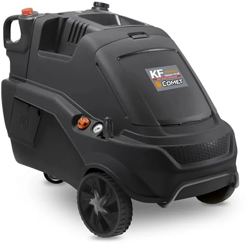 Comet KF 9.16 CLASSIC Idropulitrice Acqua Calda Professionale, 200 bar, 960 L/h, 110°C, 400V, Serbatoio Gasolio 19L