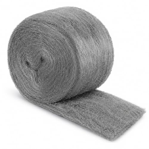 YANJINGSHE Wire Wool, 0000 Steel Wool Mice Blocker & Polishing, 3m 110g | Silver 0000 steel wool: steel wool mice blocker & polisher for homes, vehicles, workshops. 3m, 110g, DIYers & crafts.