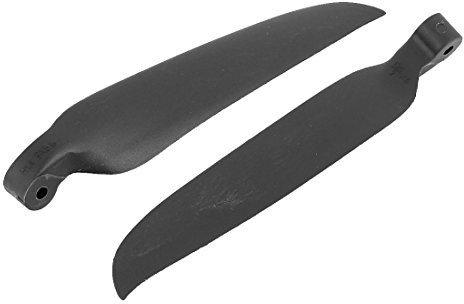 Aexit Pair RC Electrical equipment Glider Plane Black Plastic Folding Propeller Vanes 229mmx127mm