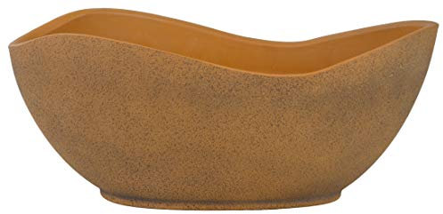 Classic Home and Garden Arc Einzigartige Pflanzschale mit Ablaufstopfen, UV-beständiger, Flacher Übertopf, moderner Pflanztopf für Kräuter (30,5 cm Georgia-Ton)